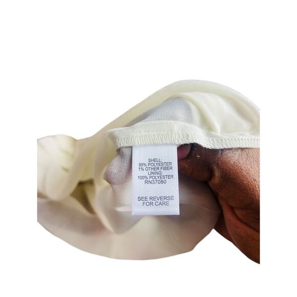 NWT Cato Womens Bohemian Relaxed Fit Printed Blouse Top Puff Sleeve Cream 22/24W - Picture 6 of 7